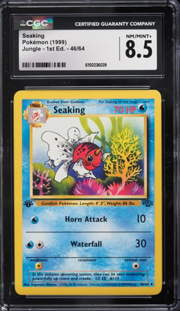 1999 Pokemon Jungle 1st Edition Seaking #46 CGC 8.5 NM-MT+