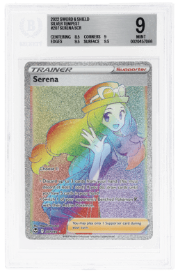 2022 Pokemon Sword and Shield Silver Tempest Secret Rare Serena #207 BGS 9