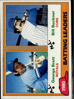 1981 Bill Buckner #1 1980 Batting Leaders