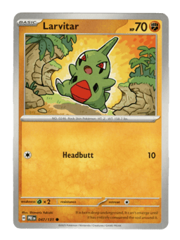 2025 Larvitar #47 Prismatic Evolutions
