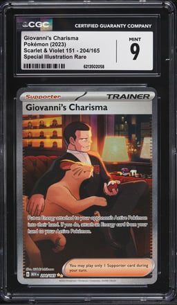 2023 Pokemon Scarlet & Violet 151 SIR Giovanni's Charisma #204 CGC 9 MINT