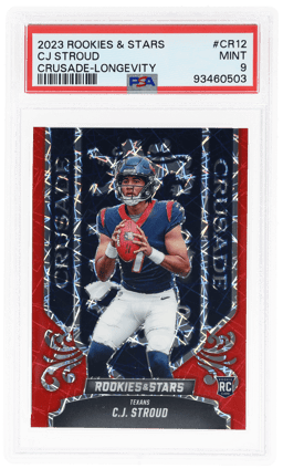 2023 Panini Rookies and Stars Crusade Longevity CJ Stroud #CR12 PSA 9