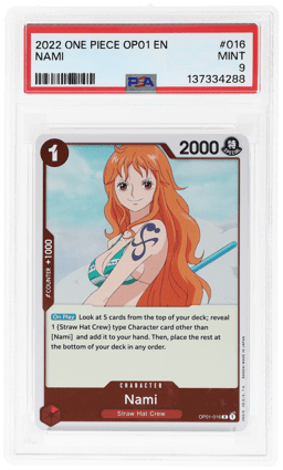 2022 One Piece Romance Dawn Nami #OP01-016 PSA 9