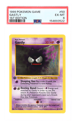 1999 Pokemon Base Set 1st Edition Gastly #50 PSA 6