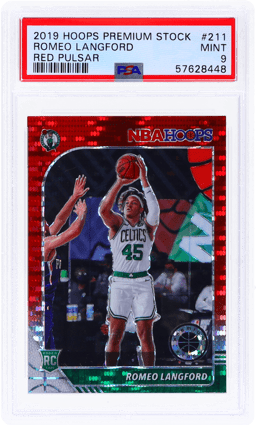 2019 Hoops Premium Stock Prizms Red Pulsar Romeo Langford #211 PSA 9
