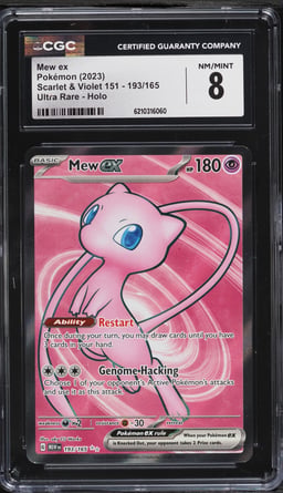 2023 Pokemon Scarlet & Violet 151 Full Art Mew Ex #193 CGC 8 NM-MT
