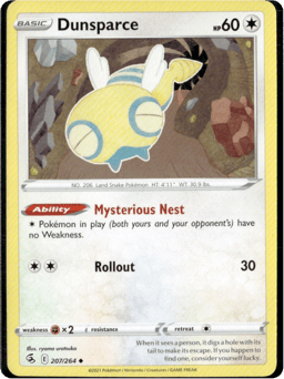 2021 Dunsparce #207 Fusion Strike