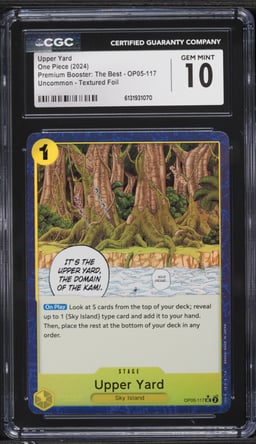 2024 One Piece Premium The Best Textured Foil Upper Yard #OP05-117 CGC 10 GEM MINT