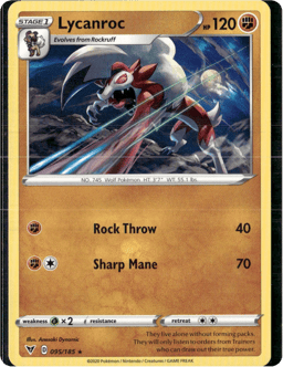 2020 Lycanroc #95 Vivid Voltage