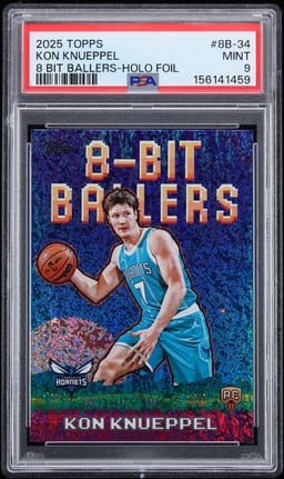 2025 Topps 8-Bit Ballers Holo Foil Kon Knueppel ROOKIE #8B-34 PSA 9 MINT