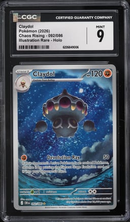 2026 Pokemon Mega Evolution Chaos Rising IR Claydol #92 CGC 9 MINT
