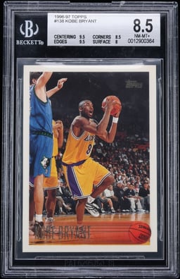 1996 Topps Basketball Kobe Bryant ROOKIE #138 BGS 8.5 NM-MT+