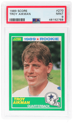 1989 Score Rookie Troy Aikman #270 PSA 9