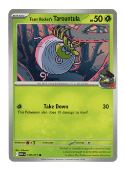 2026 Team Rocket's Tarountula #18 Ascended Heroes