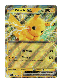 2025 Pikachu ex #28 Prismatic Evolutions