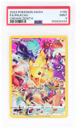 2023 Pokemon Sword and Shield Crown Zenith Pikachu #160 PSA 9