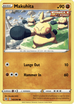 2021 Makuhita #142 Fusion Strike