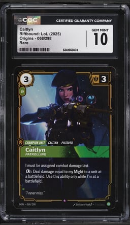2025 Riftbound League Of Legends LoL Origins Caitlyn #068 CGC 10 GEM MINT