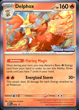 2025 Delphox #74 Mega Evolution Black Star Promos