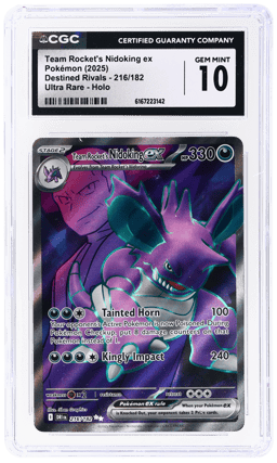 2025 Pokemon Scarlet and Violet Destined Rivals Ultra Rare Team Rocket's Nidoking Ex #216 CGC 10