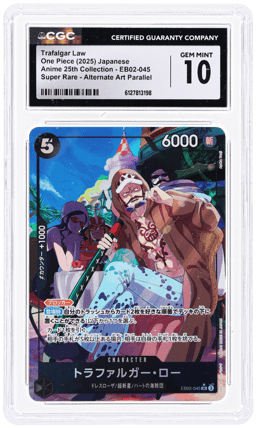 2025 One Piece Anime 25th Collection Alternate Art Trafalgar Law #EB02045 CGC 10