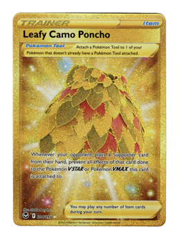 2022 Leafy Camo Poncho #214 Silver Tempest