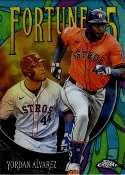 2025 Yordan Alvarez #F15-9 Topps Chrome Fortune 15