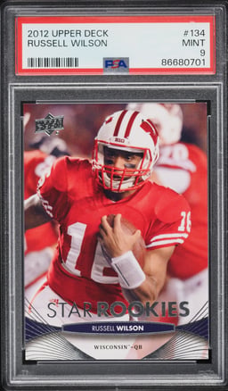 2012 Upper Deck Football Russell Wilson ROOKIE #134 PSA 9 MINT
