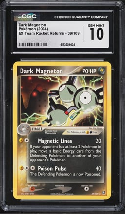 2004 Pokemon EX Team Rocket Returns Dark Magneton #39 CGC 10 GEM MINT