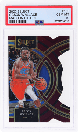 2023 Panini Select Premier Level Maroon Die Cut Cason Wallace #103 160/175 PSA 10