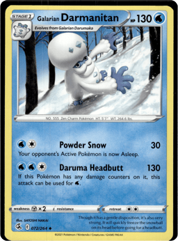 2021 Galarian Darmanitan #72 Fusion Strike
