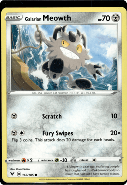 2020 Galarian Meowth #112 Vivid Voltage