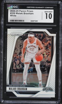2024 Panini Prizm White Malaki Branham /175 #209 CGC 10 GEM MINT