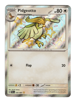 2024 Pidgeotto #197 Paldean Fates