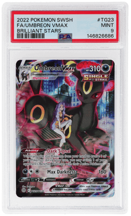 2022 Pokemon Sword and Shield Brilliant Stars Umbreon Vmax #TG23 PSA 9