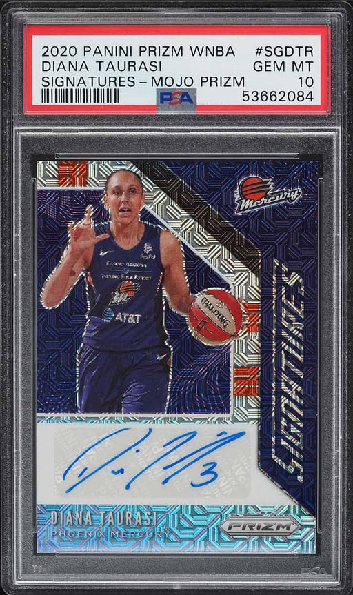 2020 Panini Prizm WNBA Mojo Diana Taurasi AUTO /25 #SG-DTR PSA 10 GEM MINT