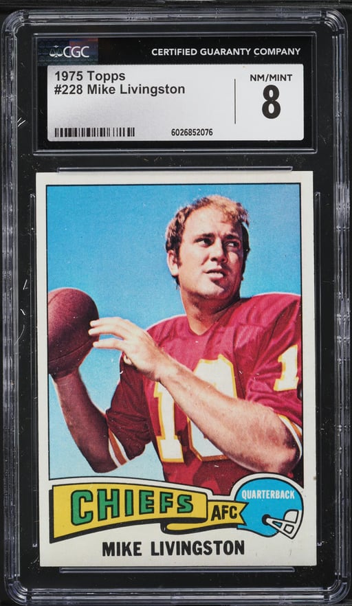 1975 Topps Football Mike Livingston #228 CGC 8 NM-MT