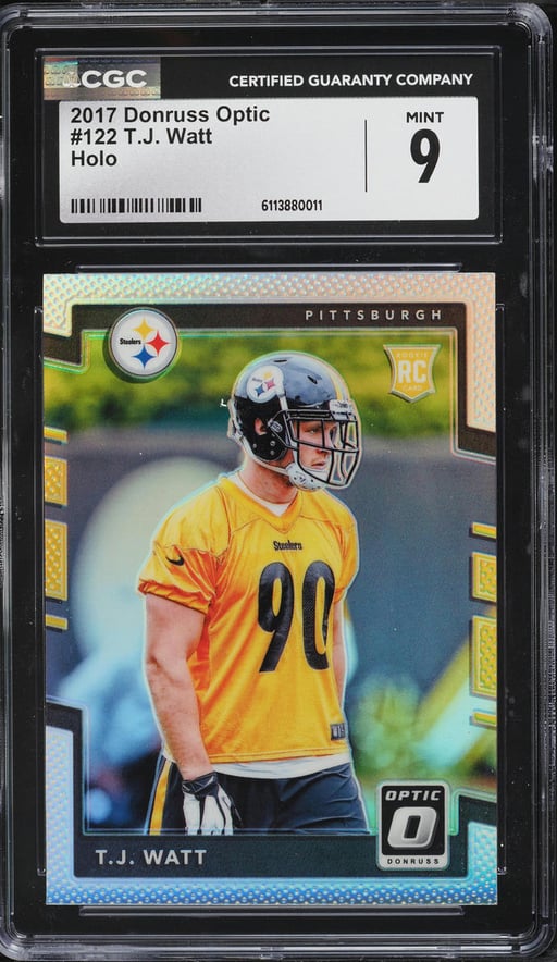2017 Donruss Optic Holo T.J. Watt ROOKIE #122 CGC 9 MINT