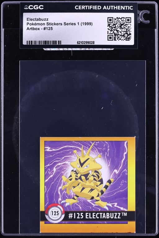 1999 Pokemon Artbox Stickers Series 1 Electabuzz #125 CGC AUTH