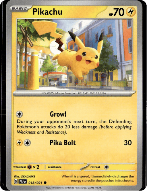2024 Pikachu #18 Paldean Fates