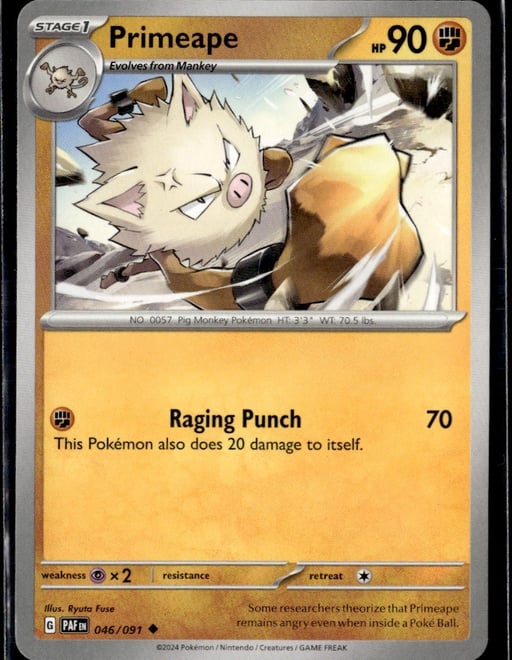 2024 Primeape #46 Paldean Fates