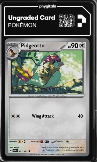 2023 Pidgeotto Obsidian Flames #