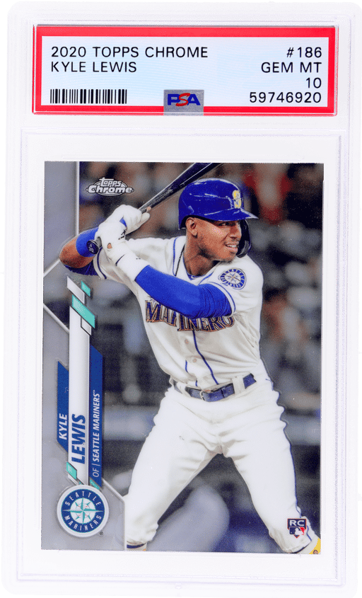 2020 Topps Chrome Kyle Lewis #186 PSA 10