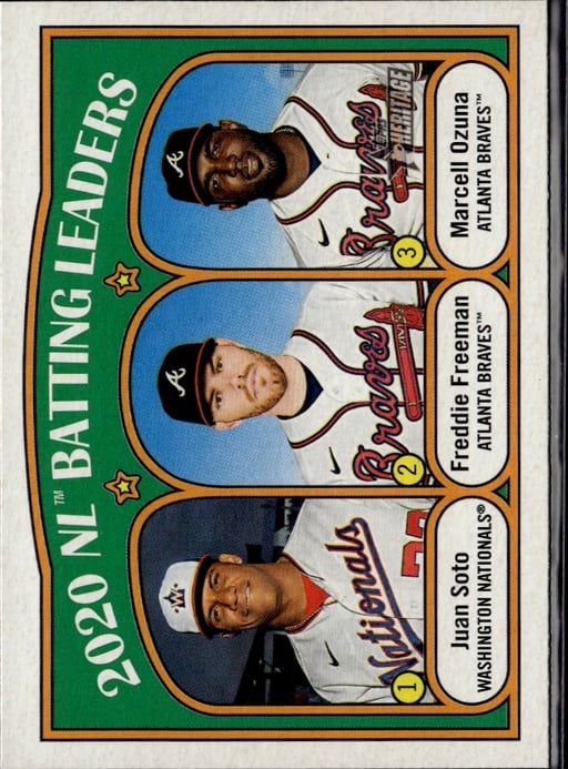 2021 Juan Soto / Marcell Ozuna / Freddie Freeman #85 Topps Heritage