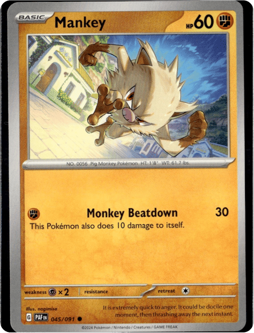 2024 Mankey #45 Paldean Fates