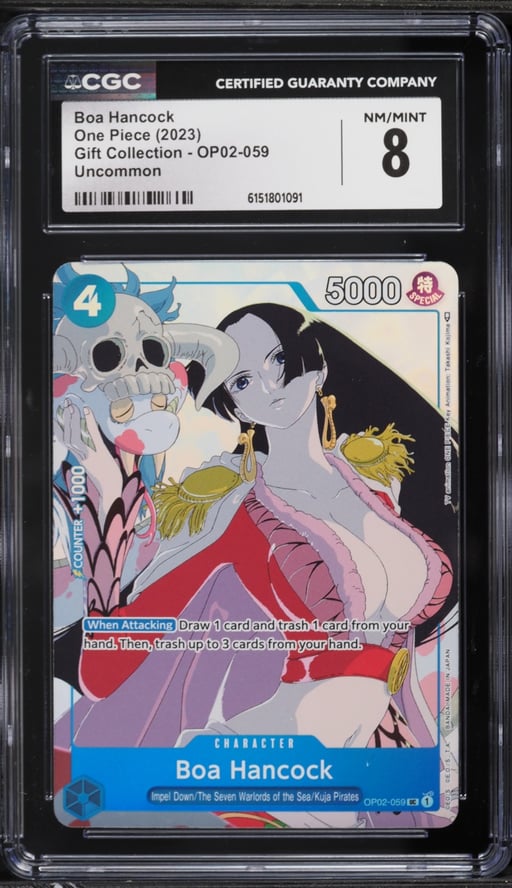 2023 One Piece Gift Collection Boa Hancock #OP02-059 CGC 8 NM-MT