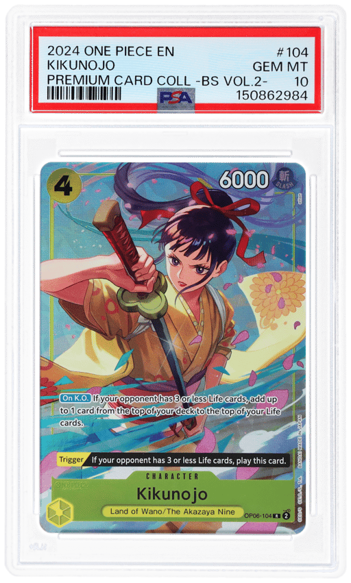 2024 One Piece Premium Card Collection Best Selection Volume 2 Kikunojo #104 PSA 10