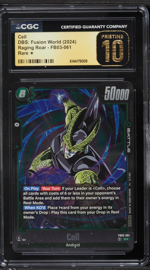 2024 Dragon Ball Super Fusion World Raging Roar Cell #FB03-061 CGC 10 PRISTINE
