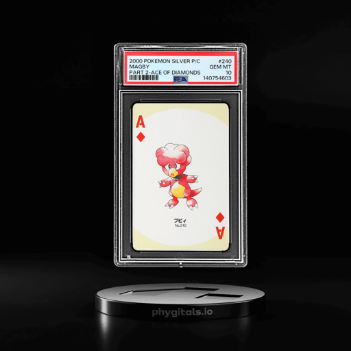 2000 Pokemon Silver Version Part 2 Playing Cards Japanese Ace of Diamonds Magby #240 PSA 10