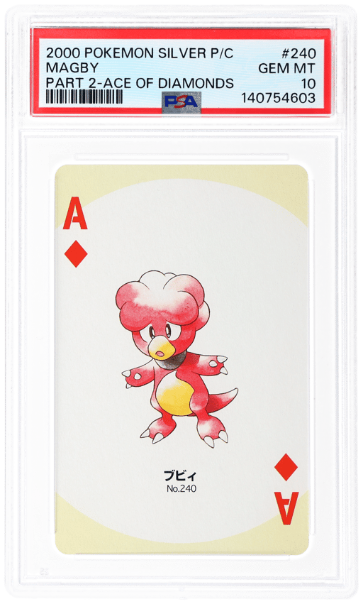 2000 Pokemon Silver Version Part 2 Playing Cards Japanese Ace of Diamonds Magby #240 PSA 10